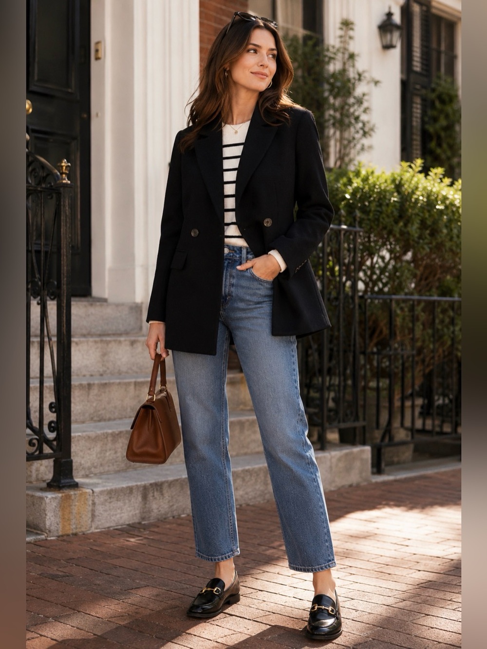 J. Crew Black Evening Blazer in Italian Double-Cloth Wool Blend Size 6